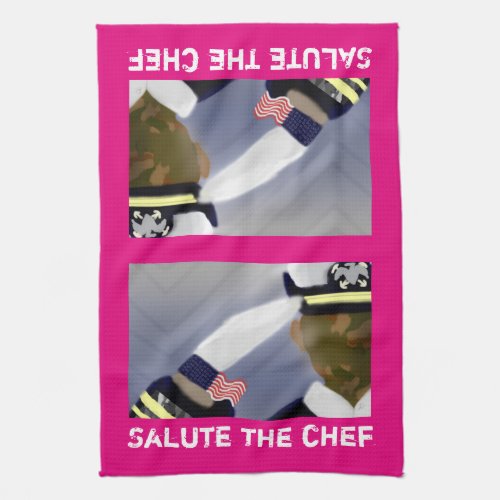 Salute the Chef Veteran Pink Towel