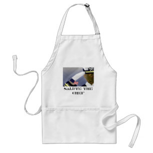 Salute the Chef (Veterans White Standard Apron) Adult Apron