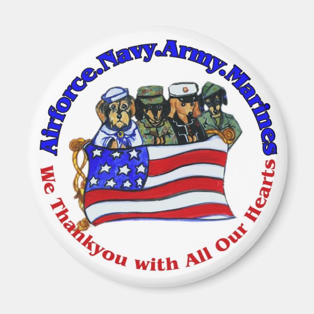 Salute to Troops Magnet (Front)