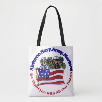 Salute To Troops  Tote Bag by Dachshunds_by_Joanne at Zazzle
