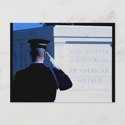 Salute Tomb of the Unknown Soldier Postcard