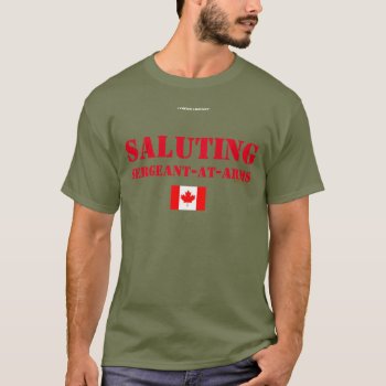 Saluting Sergeant At Arms T-shirt by Luzesky at Zazzle