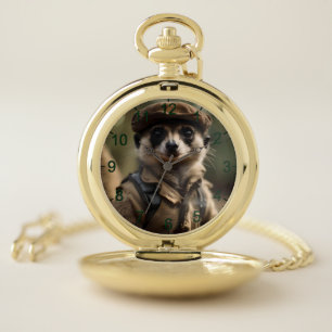 Saluting Silvester the Meerkat: A Veteran's Tale Pocket Watch