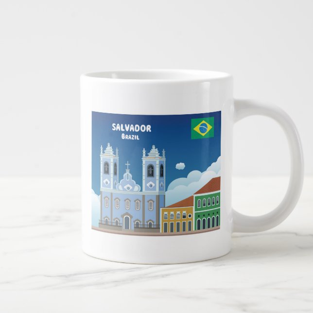 Salvador Brazil Giant Coffee Mug (Right)