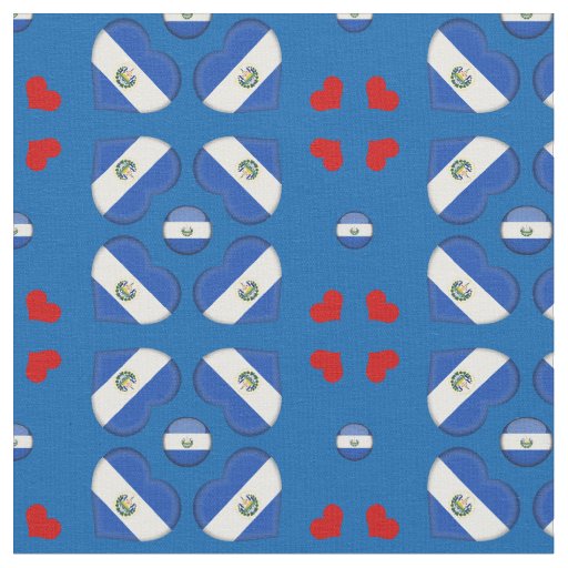 Salvador Flag & El Salvador Heart fashion Fabric