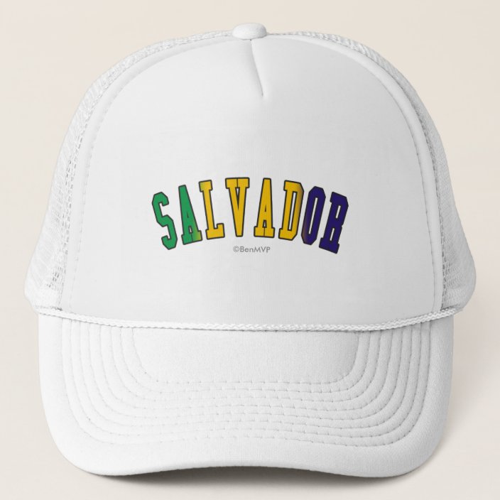 Salvador in Brazil National Flag Colors Hat