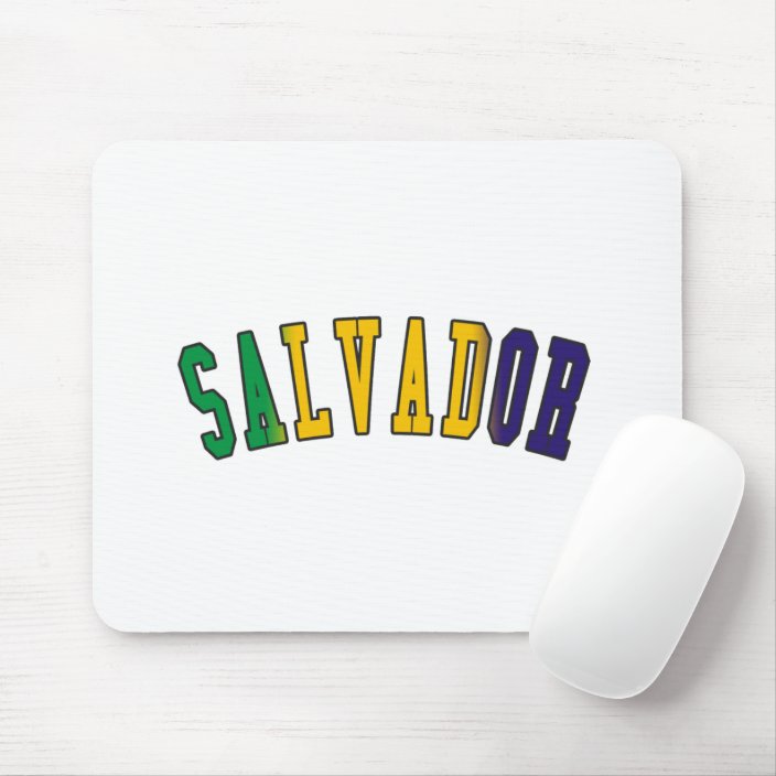 Salvador in Brazil National Flag Colors Mouse Pad