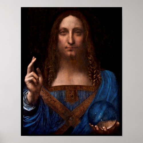 salvador mundi by leonardo da vinci poster