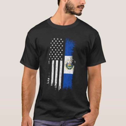 Salvadoran American Flag _ Pride El Salvador T_Shirt