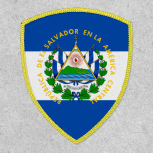 Salvadoran Flag & Coat of Arms, El Salvador Patch