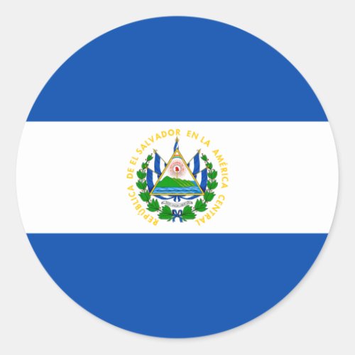 Salvadoran Flag Flag of El Salvador Classic Round Sticker
