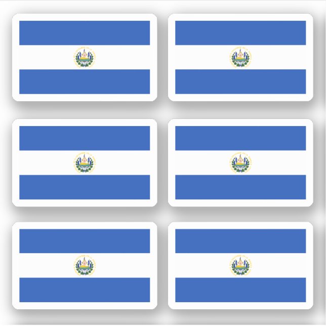 Salvadoran flag sticker (Front)