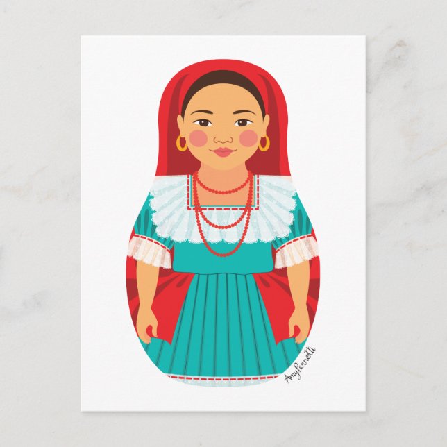 Salvadoran Matryoshka Postcard (Front)
