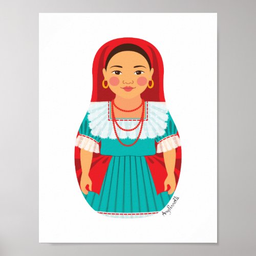 Salvadoran Matryoshka Poster