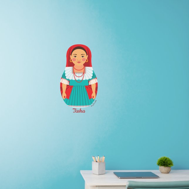Salvadoran Matryoshka Wall Decal (Home Office)