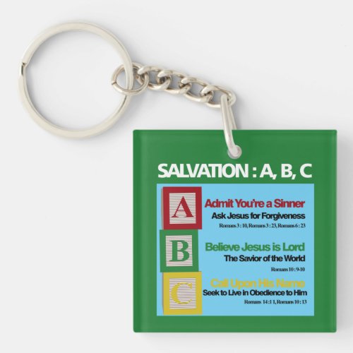 Salvation ABC Keychain