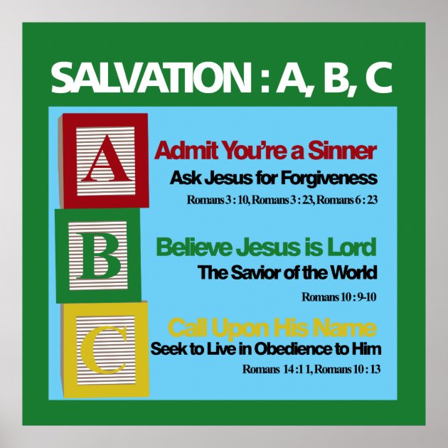 Salvation ABC Poster | Zazzle