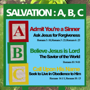 Salvation ABC Sign