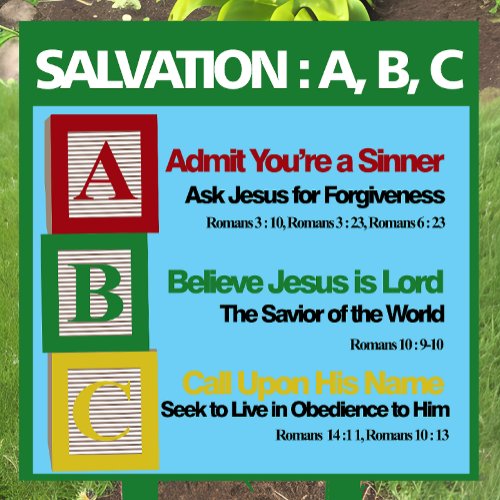 Salvation ABC Sign