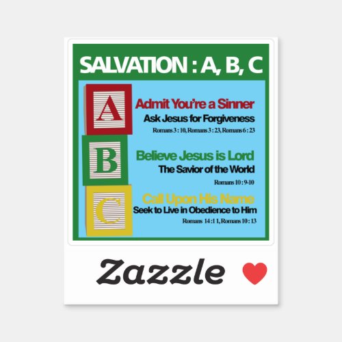 Salvation ABC  Sticker