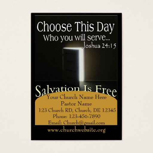 Customizable Salvation Card: Doorway to Salvation Business Card Templates