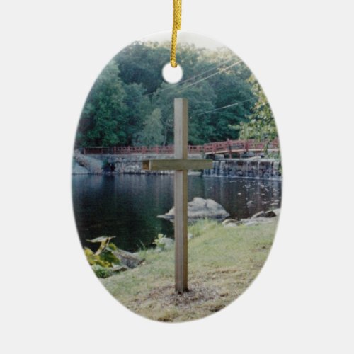 Salvation Cross Ceramic Ornament