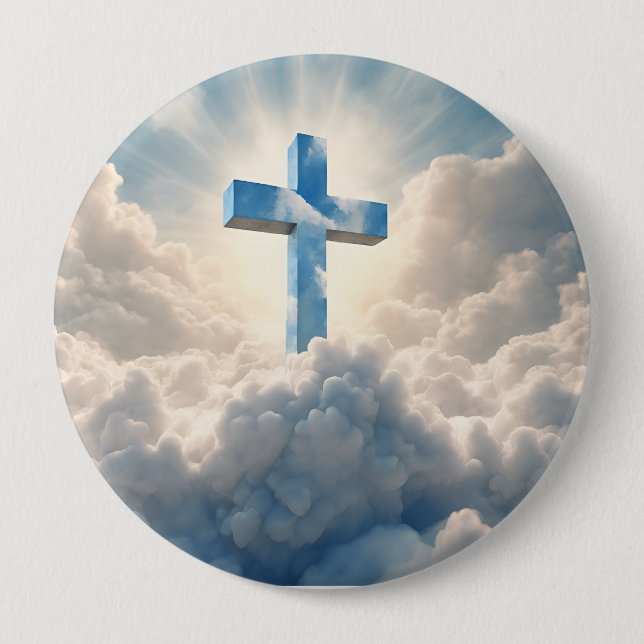 Salvation, Cross in the Clouds, Button (Front)