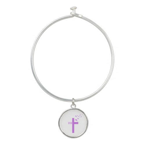 Salvation Cross with Doves  Bangle Bracelet