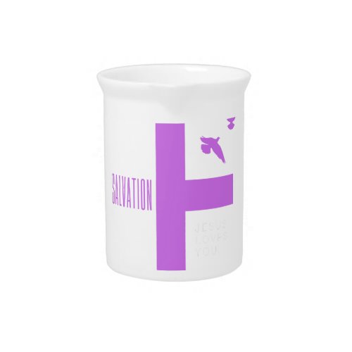 Salvation Cross with Doves  Beverage Pitcher