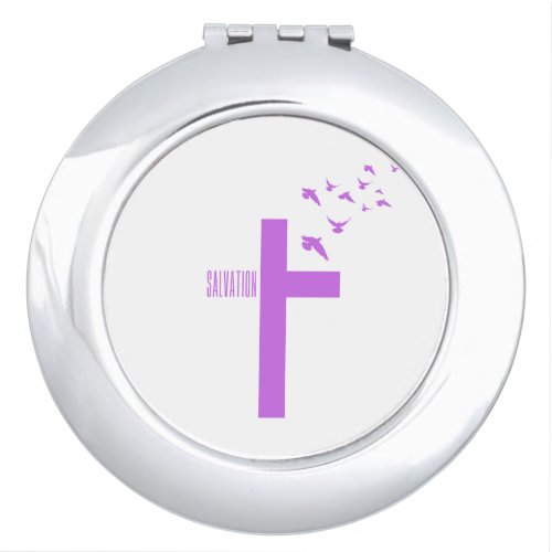 Salvation Cross with Doves  Compact Mirror
