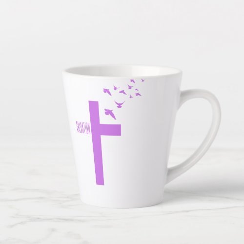 Salvation Cross with Doves  Latte Mug