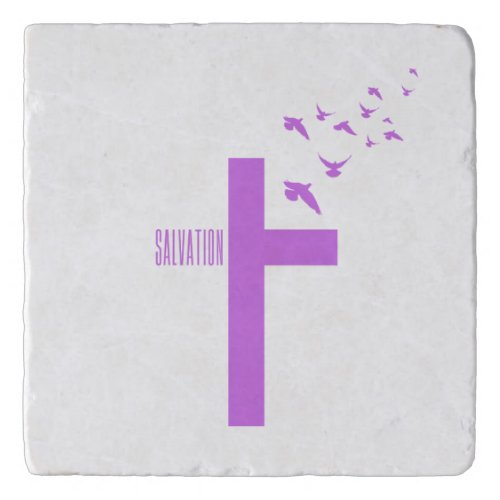 Salvation Cross with Doves  Trivet