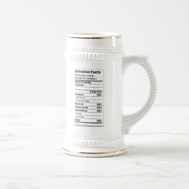 Salvation Facts Stein (Right)