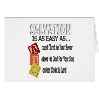 Salvation Is Easy As ABC Cards