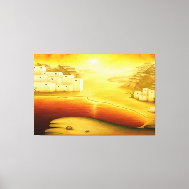 "Salvation" - Middle East, Orient Sunset Painting Canvas Print (Front)
