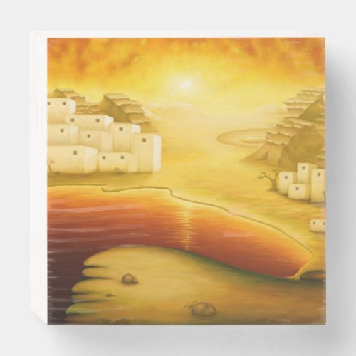 Salvation _ Middle East Orient Sunset Painting Wooden Box Sign