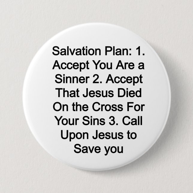 Salvation Plan Button (Front)