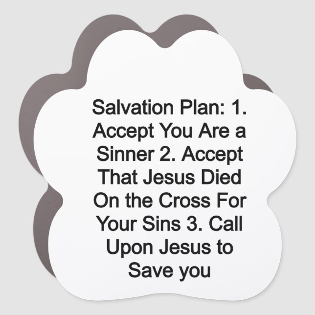 Salvation Plan Car Magnet (Front)