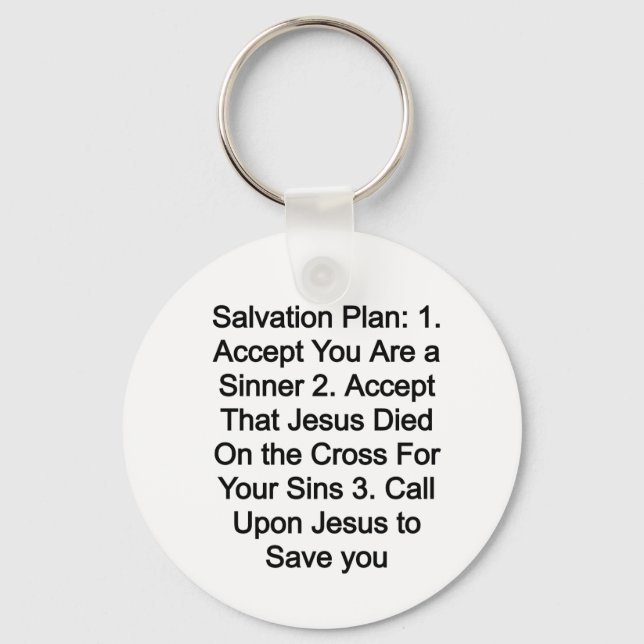 Salvation Plan Keychain (Front)
