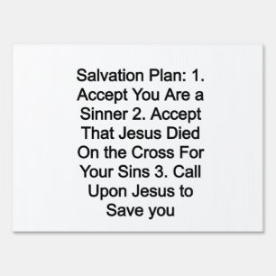 Salvation Plan Sign