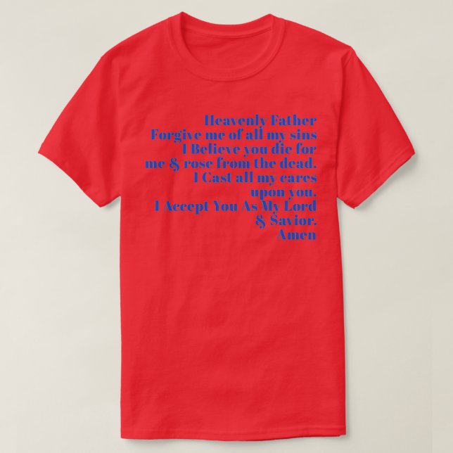 Salvation Prayer T-Shirt (Design Front)