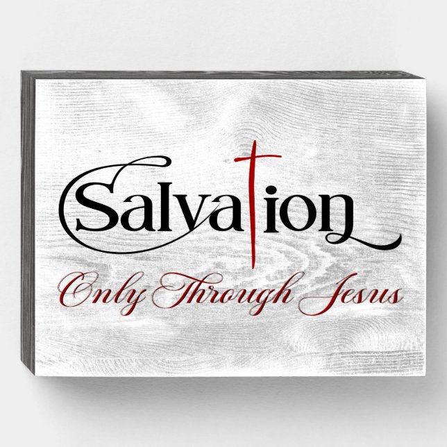 Salvation Wooden Box Sign (Front Horizontal)