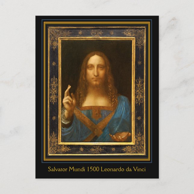 Salvator Mundi 1500 Leonardo da Vinci Postcard (Front)