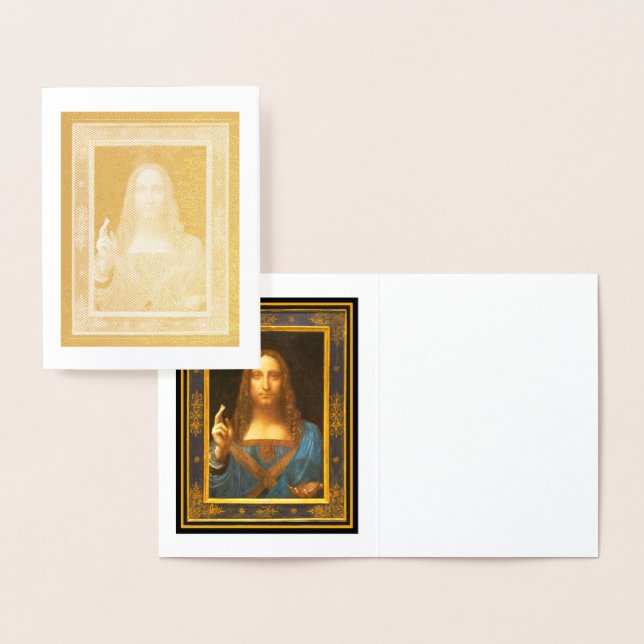 Salvator Mundi by Leonardo da Vinci ~ 1500  Foil C Foil Card (Display)