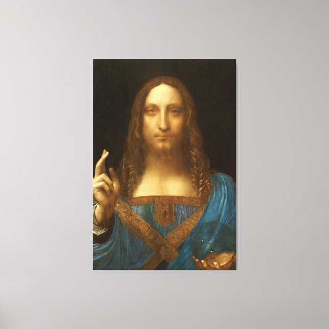 Salvator Mundi by Leonardo da Vinci (c1500) Canvas Print (Front)