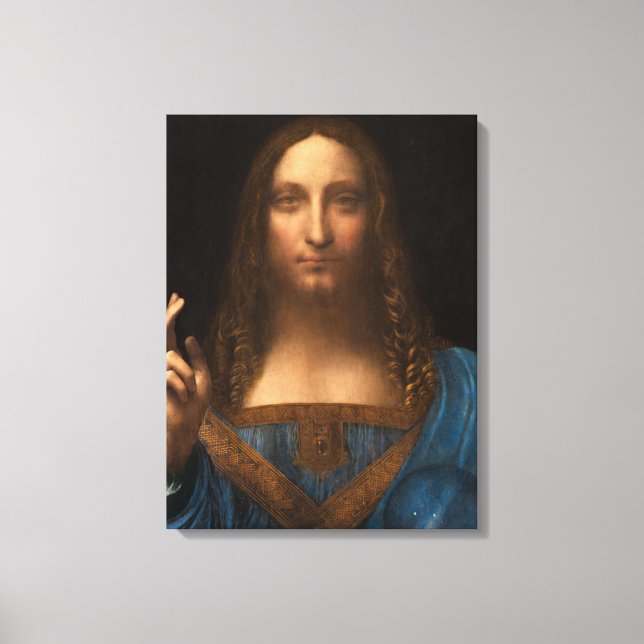 Salvator Mundi by Leonardo da Vinci Canvas Print (Front)