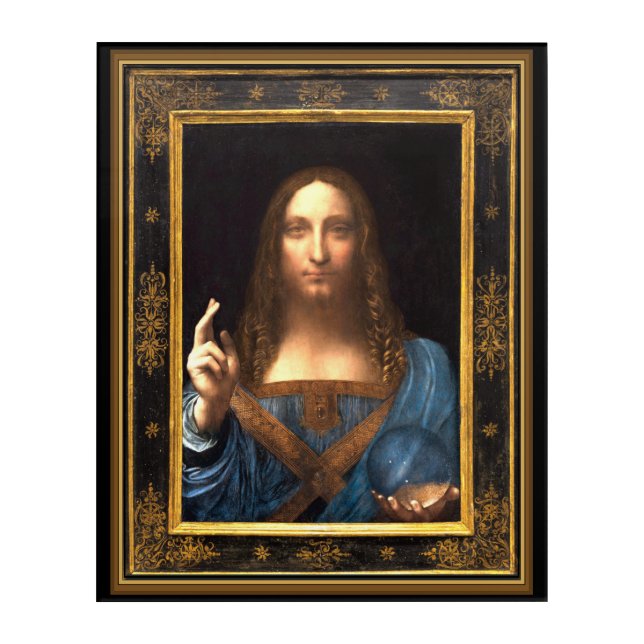 Salvator Mundi by Leonardo da Vinci circa 1500 Acrylic Print (Front)