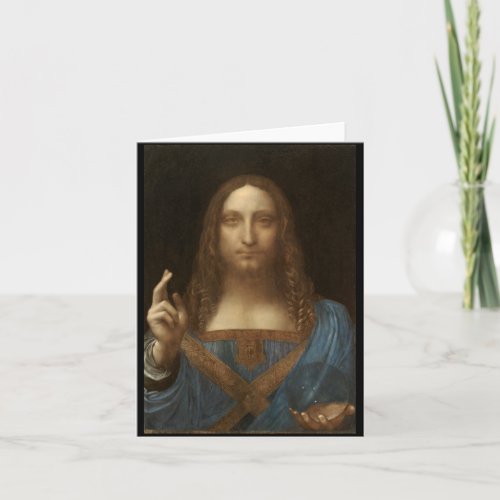 Salvator Mundi by Leonardo da Vinci circa 1500 Card