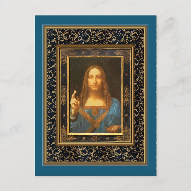 Salvator Mundi by Leonardo da Vinci circa 1500 Postcard (Front)