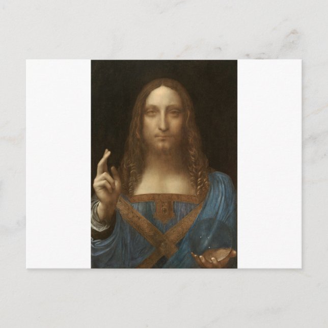 Salvator Mundi by Leonardo da Vinci Postcard (Front)
